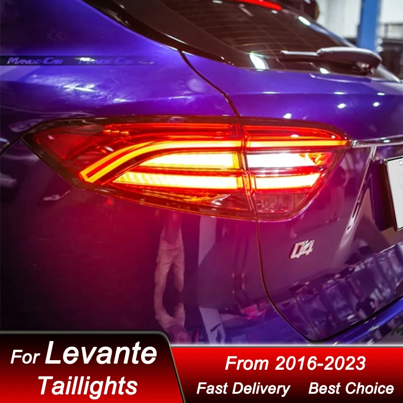 Hot Car styling Tail Lights For Maserati Levante 16-23 Upgrade new style LED Dynamic Turn Signal Light Tail Lamp Assembly