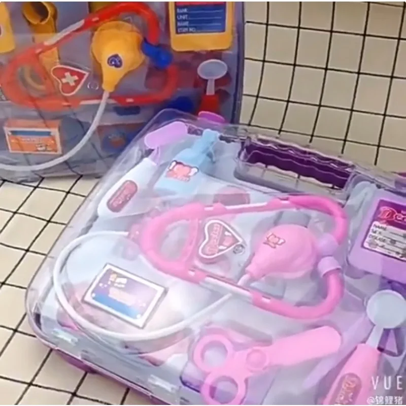 

14pcs/set Child Kids Simulation Doctor Play Set Play House Toy Nurse Medicine Plastic Toolkit Box Pretend Play Game Gift