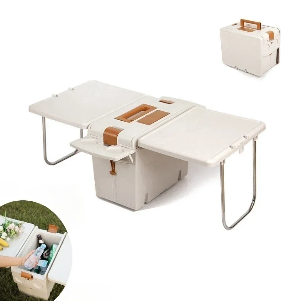 New Multifunctional Handheld Storage Box Camping Folding Table Picnic Food Warmer Outdoor Portable Table