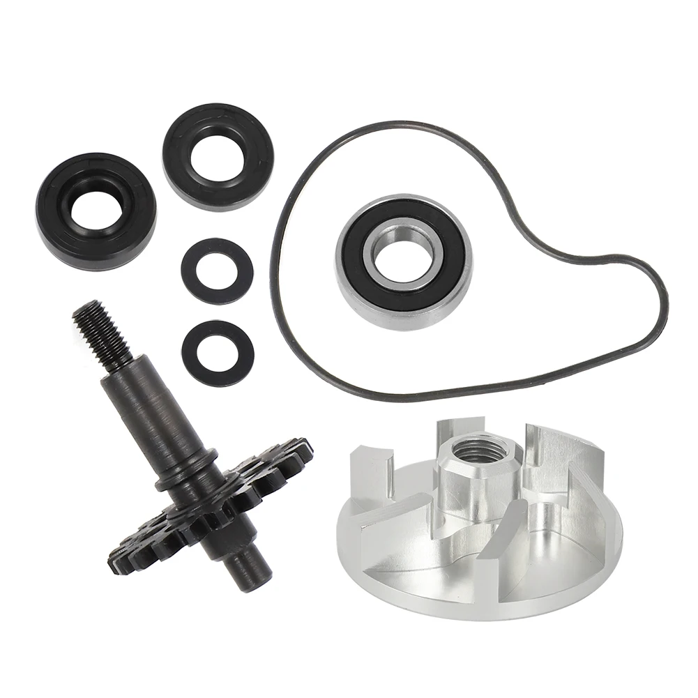 Water Pump Impeller Shaft Gear Kit Washers O-ring Bearing Seals Fits For Yamaha YZ250F WR250F 2001 2002 2003 2004 - 2013