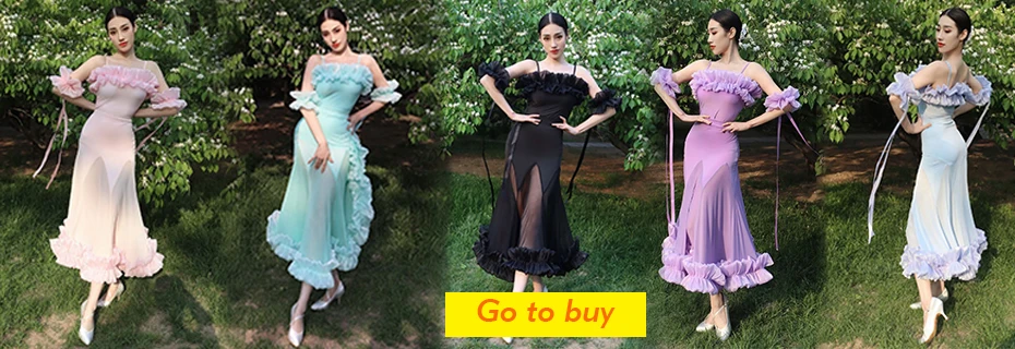 Nuevo vestido de baile de salón para mujer, ropa de actuación de baile de Tango y vals, vestido largo verde, vestido de competición, disfraz de graduación BL16795