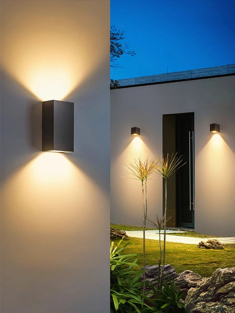 

LED Outdoor Waterproof Courtyard Wall light IP65 Villa Porch Garden Wall light Up And Down Illuminating Wall Decoration light