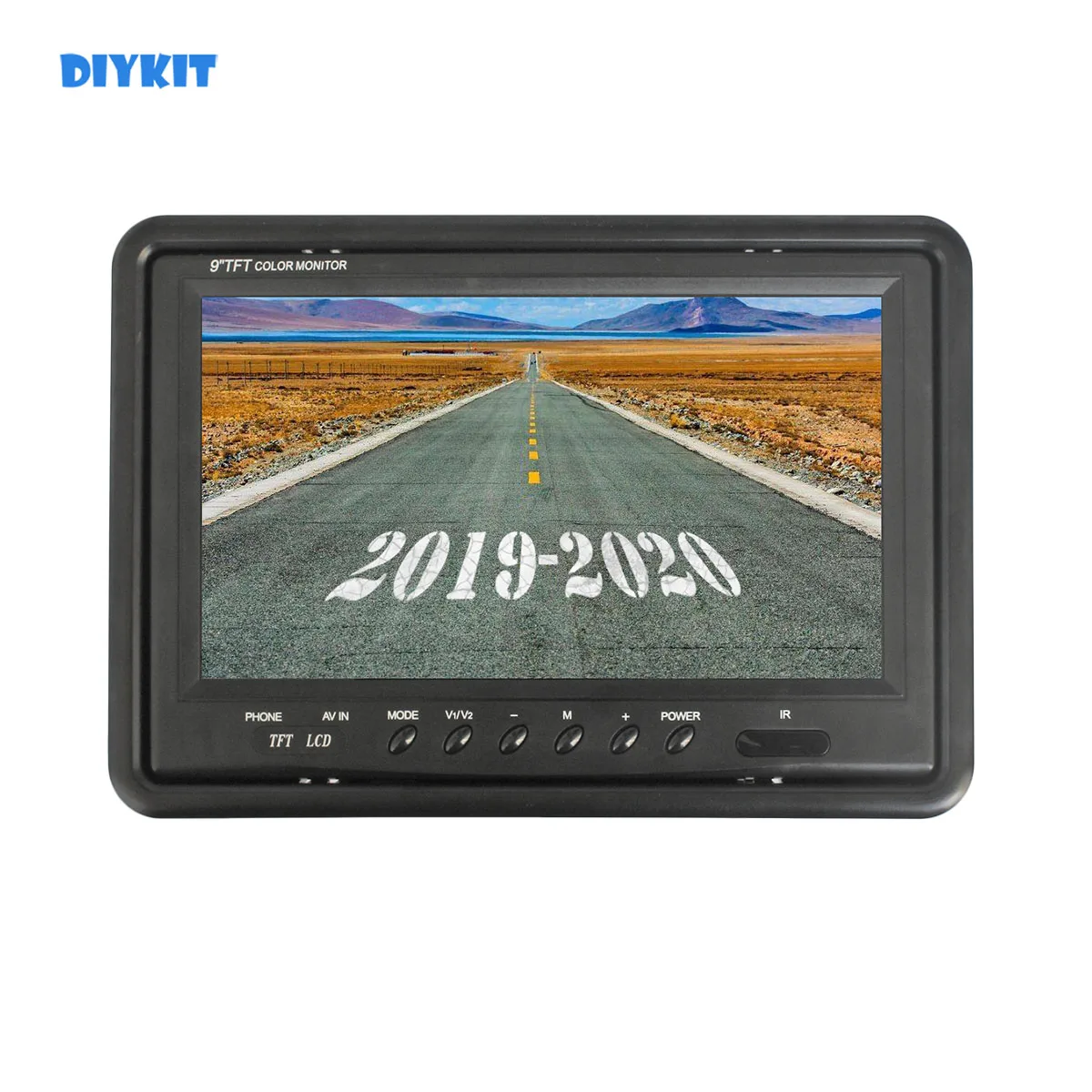 

DIYKIT 9 inch TFT LCD Car Monitor Display Car Reverse Rear View Monitor Screen with BNC / AV Input Remote Control DVD VCR