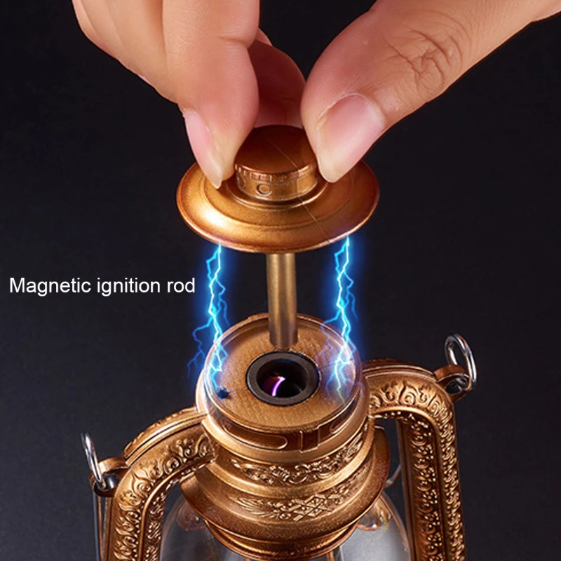 1Barn Lantern Design Kerosend Lighter Integration Of Kerosene And Electricity Retro Gasoline Ignition Match Rod Table Decoration