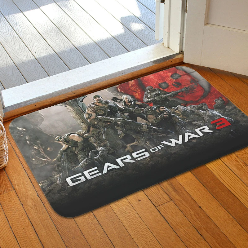 Carpet Entrance of House Slip-resistant G-Gears of War Living Room Bedroom Rug Custom Doormat Corridor Kitchen Floor Mats Home