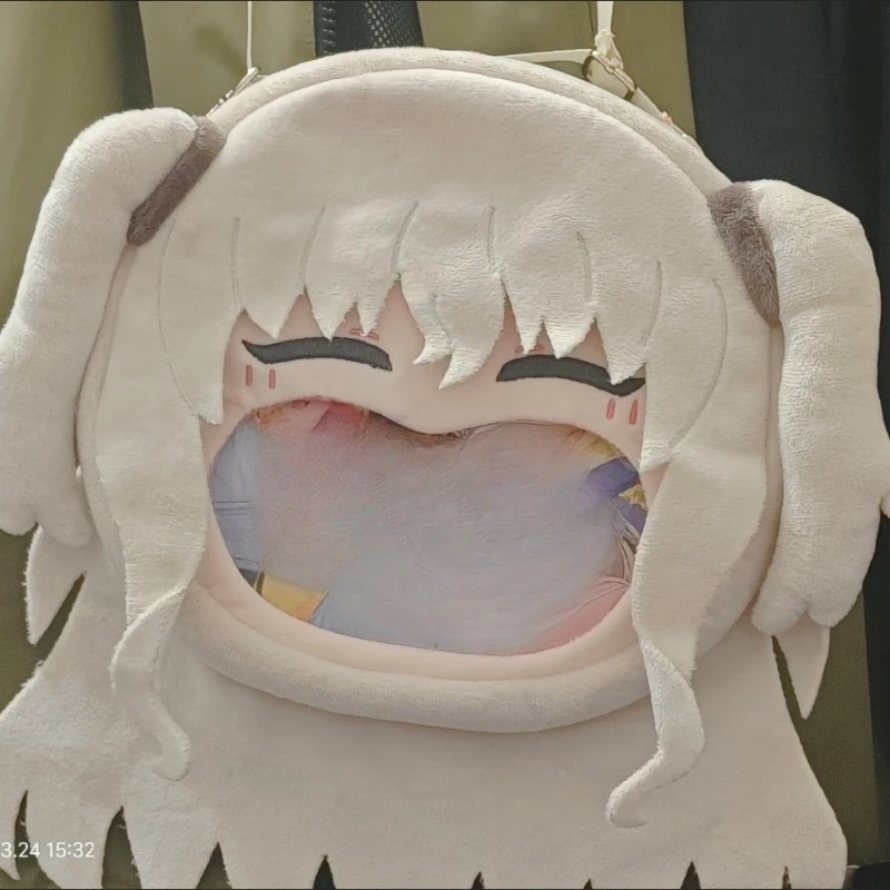 Anime Girls Tomori Nao Kawaii Face Cosplay Lolita Girls Itbag Plush Stuffed Backpack Funny Transparent Shoulders Bag Decor Gift