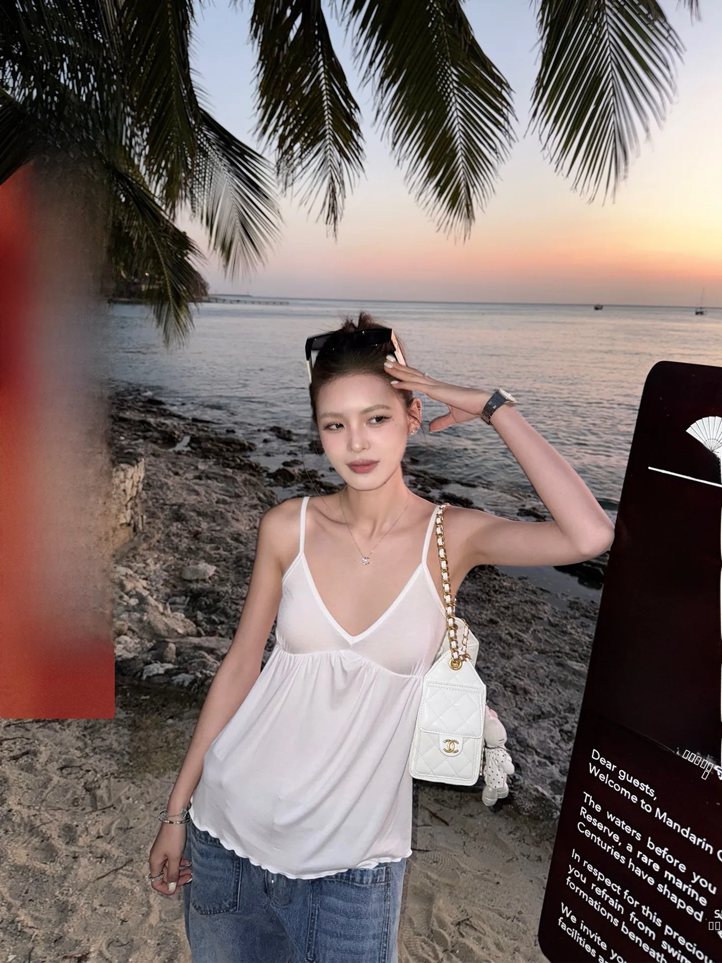 

Нежный к коже облегающий топ с V-образным вырезом и регулируемыми бретелями, женский, с декоративной строчкой, весна-лето, новинка Sle Xzichic BM Sle