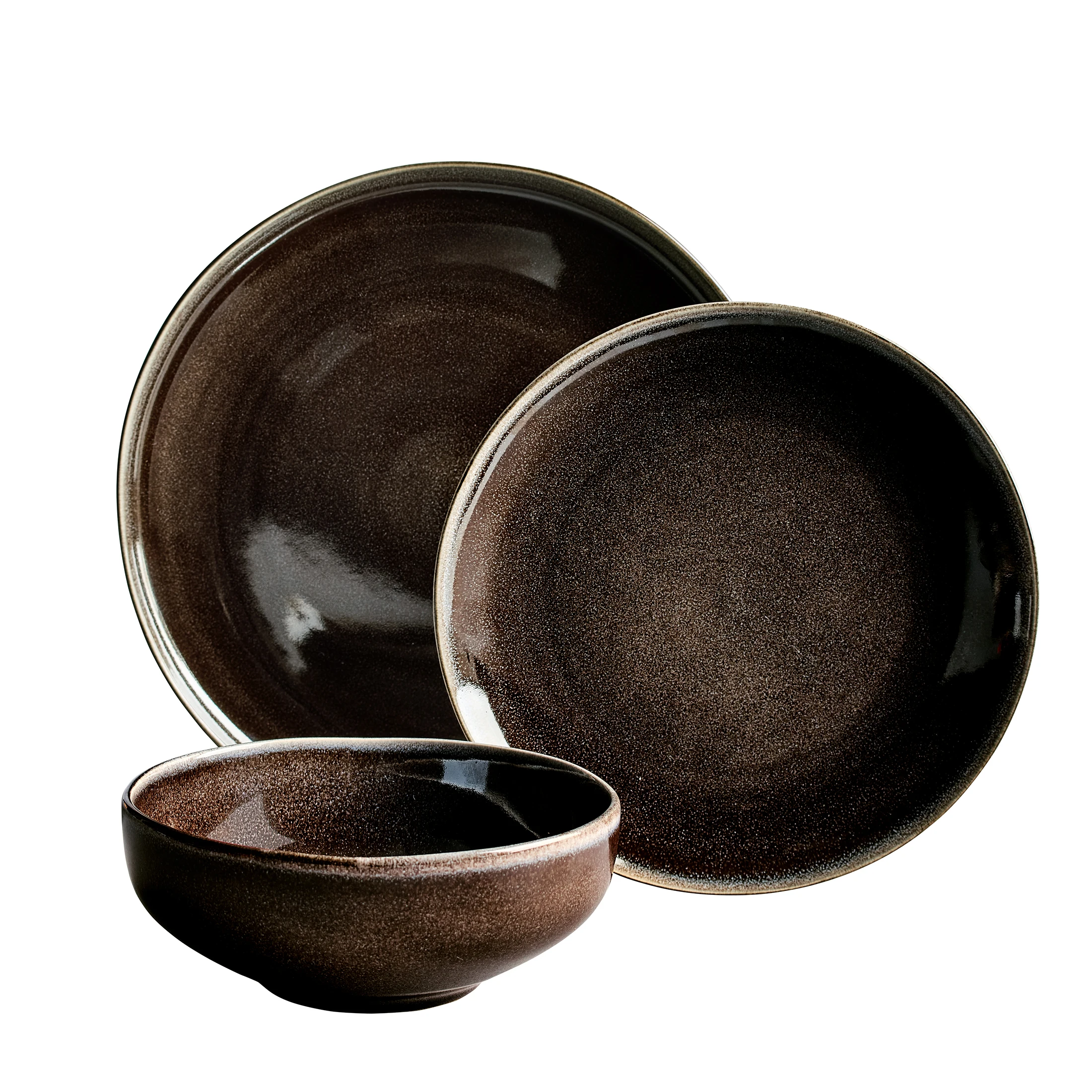 

Gray 12-Piece Dinnerware Set for Modern Dining