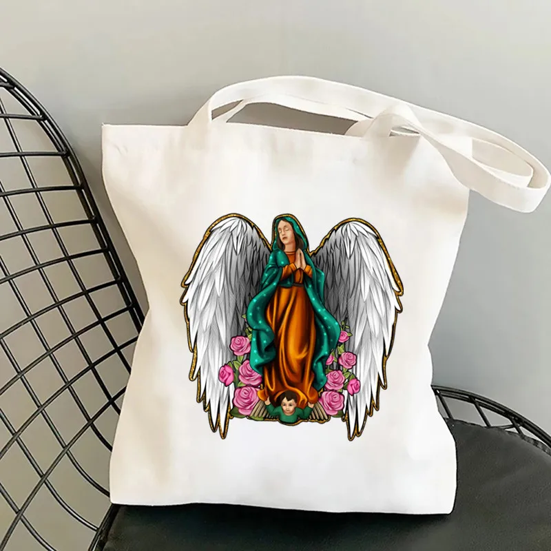 Naszej pani z Guadalupe Christian Virgin Mary naszywki na ubrania termiczne naklejki transferowe DIY T shirt żelazko na dla kobiet Appliqued