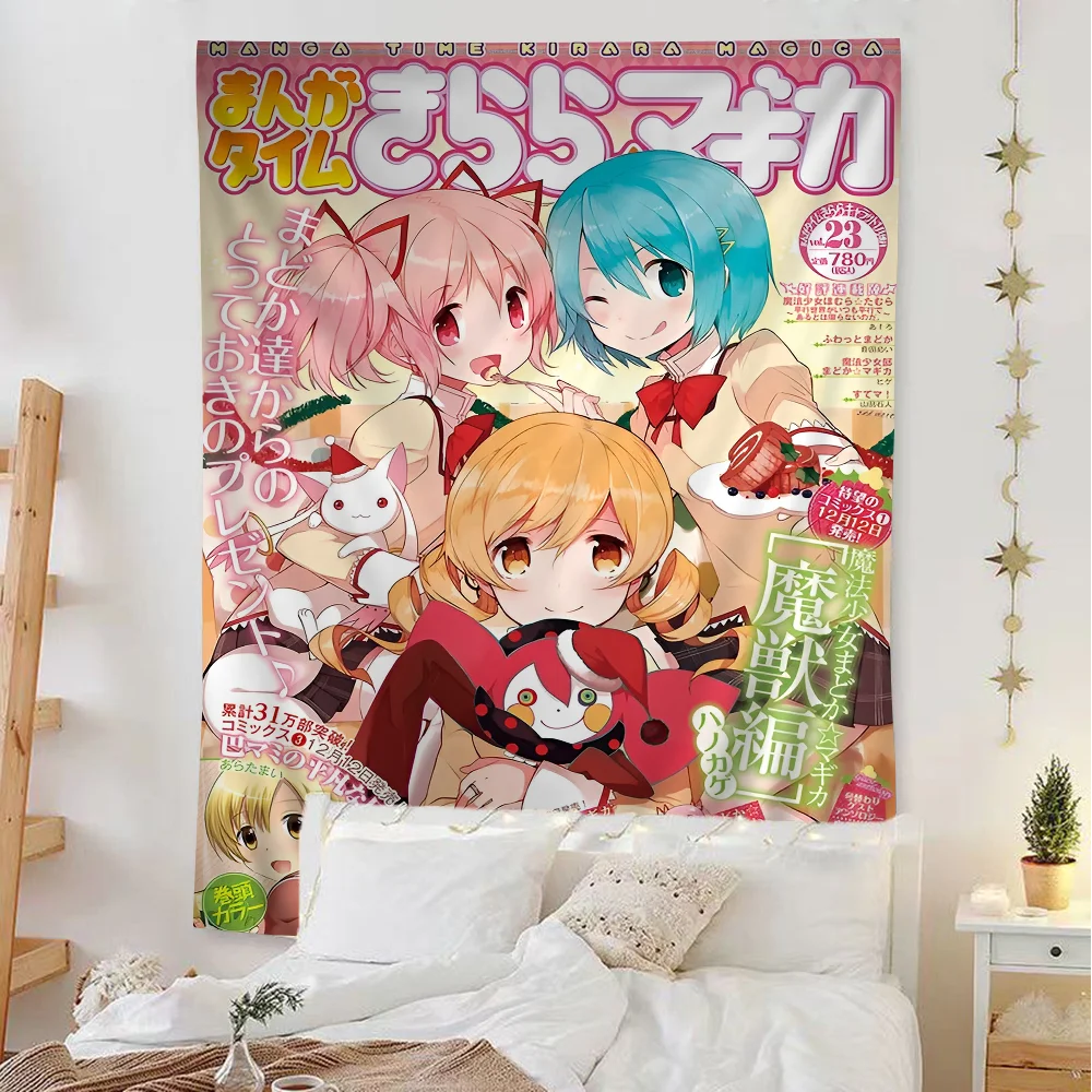 Puella Magi Madoka Magica Classic Movie Hippie Wall Hanging Tapestries for Living Room Home Dorm Decor Kawaii Room Decor