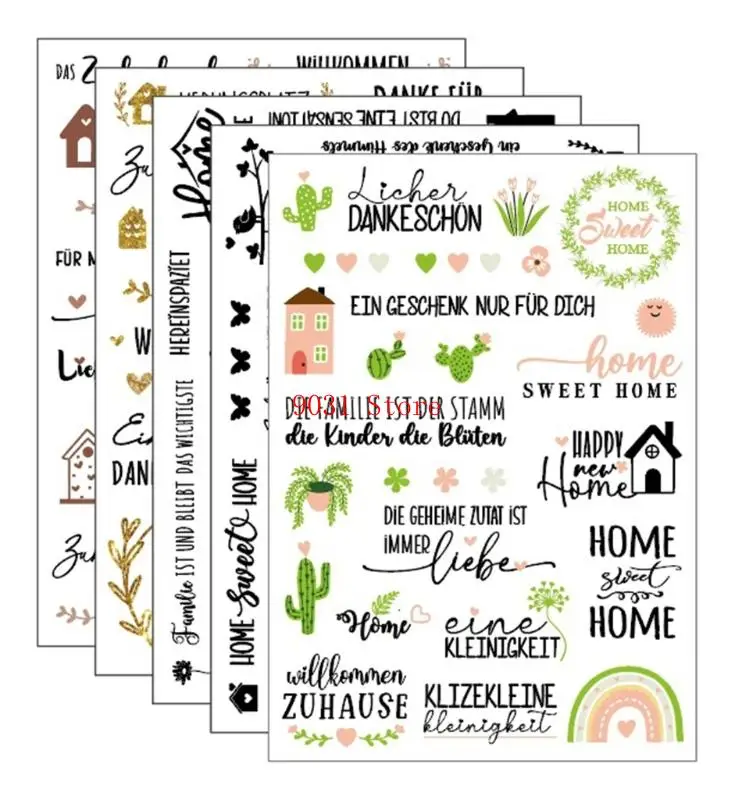 Decorative Sticker Water Resistant Rub On Sticker Water Transfers Sticker