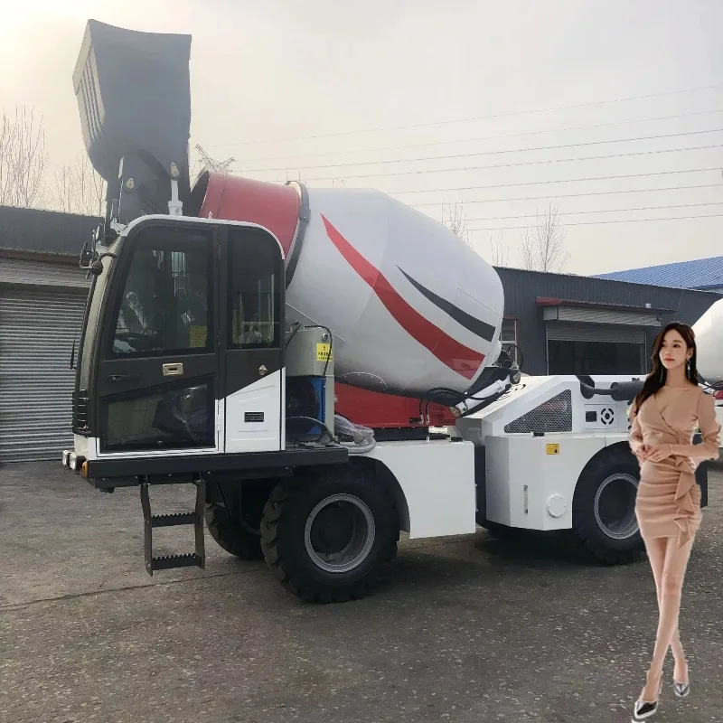 Small Concrete Automatic Feeding Mixer Loading and Unloading Integrated Concrete MixerSelf Loader Concrete Mixer Truck