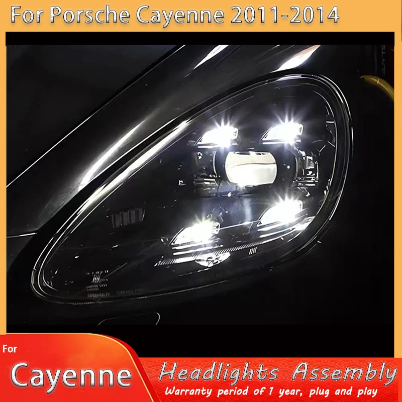 

2 шт. светодиодных фар для Porsche Cayenne 2010-2014 годов выпуска, модернизированные передние фары, комплект для установки, Plug and Play