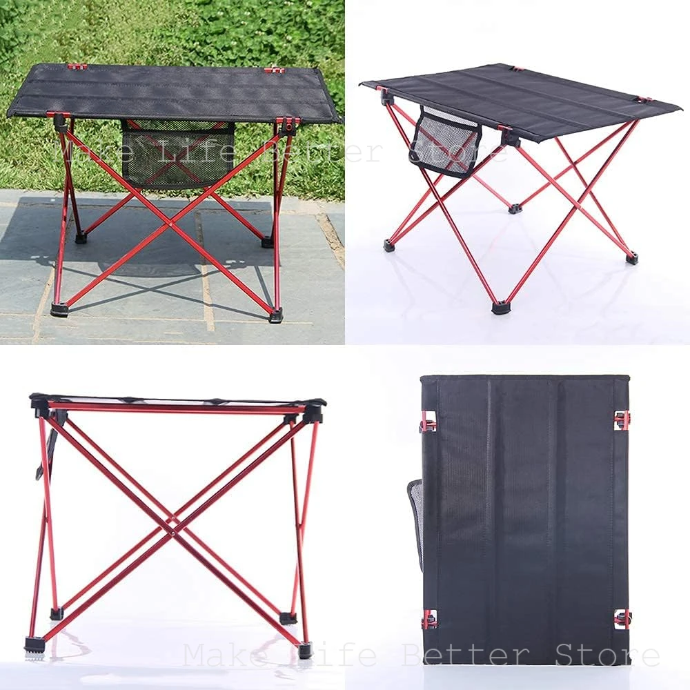 Lightweight Camping Table Ultra Lightweight Portable Table Folding Camp Table for BBQ Hiking Fishing Aluminum Poles Picnic Table