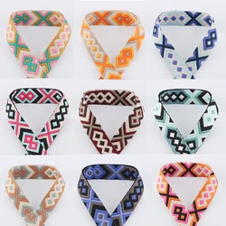 1/2/5Yards 38mm Ribbon BeltBag Parts New Color Rhombus Vintage Woven Decorative Ethnic Multicolor Handbag Strap Jacquard Webbing
