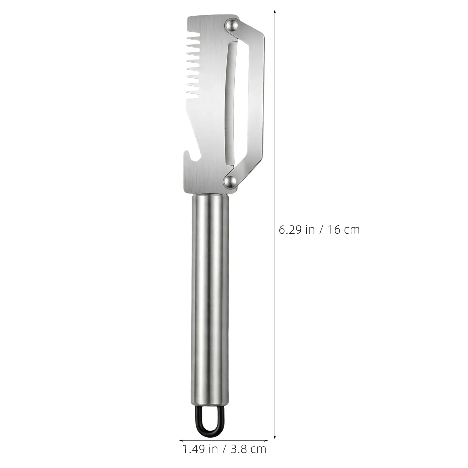 2Pcs Stainless Steel 3-in-1 Peeler Double-Sided Vegetable Fruit Peeler Bottle Opener Manual Kitchen Gadget Pumpkin Onion Food