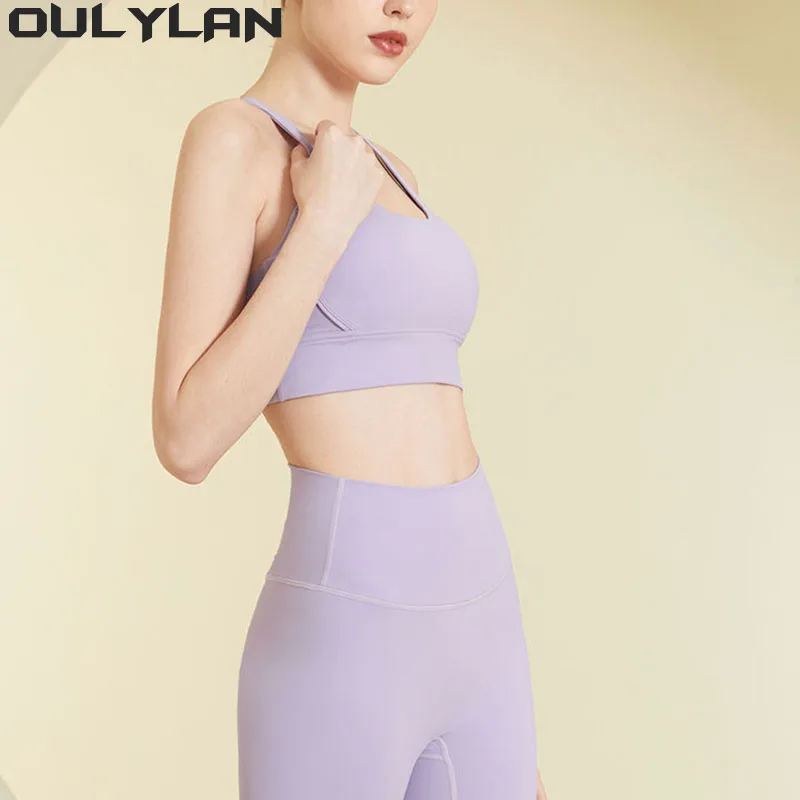 

Oulylan Women Tops Pants 2PCS Yoga Set Leggings And Tops Fitness Sports Suits Gym Clothing Yoga Bra Seamless Leggings Running