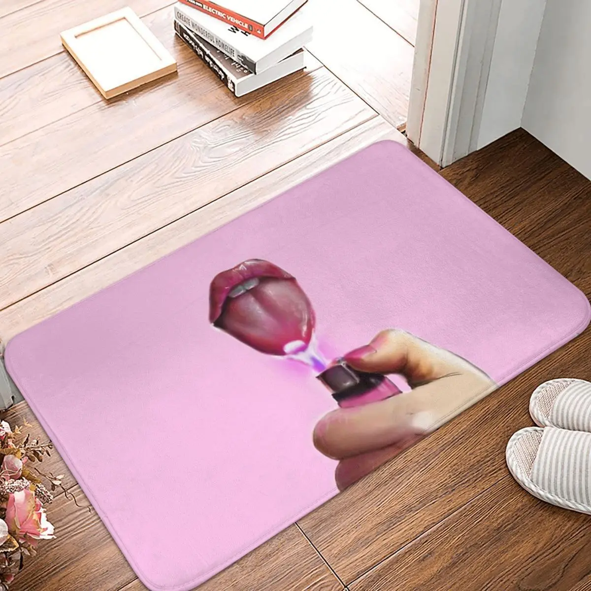 

Lips Only I Am A God Crazy 40x60cm Carpet Polyester Floor Mats Modern Practical Festivle Gifts