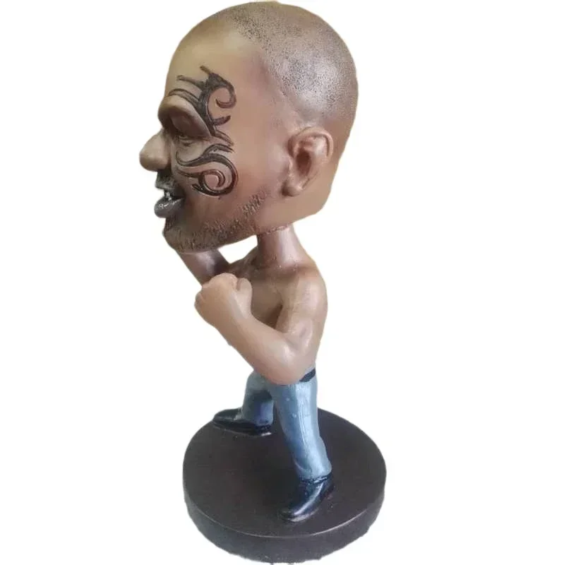 Hot Boxer Actor Boxing Champion Famous Shaking head Mike Tyson Action figure Statue Bobble Head Fighting character Car decor toy