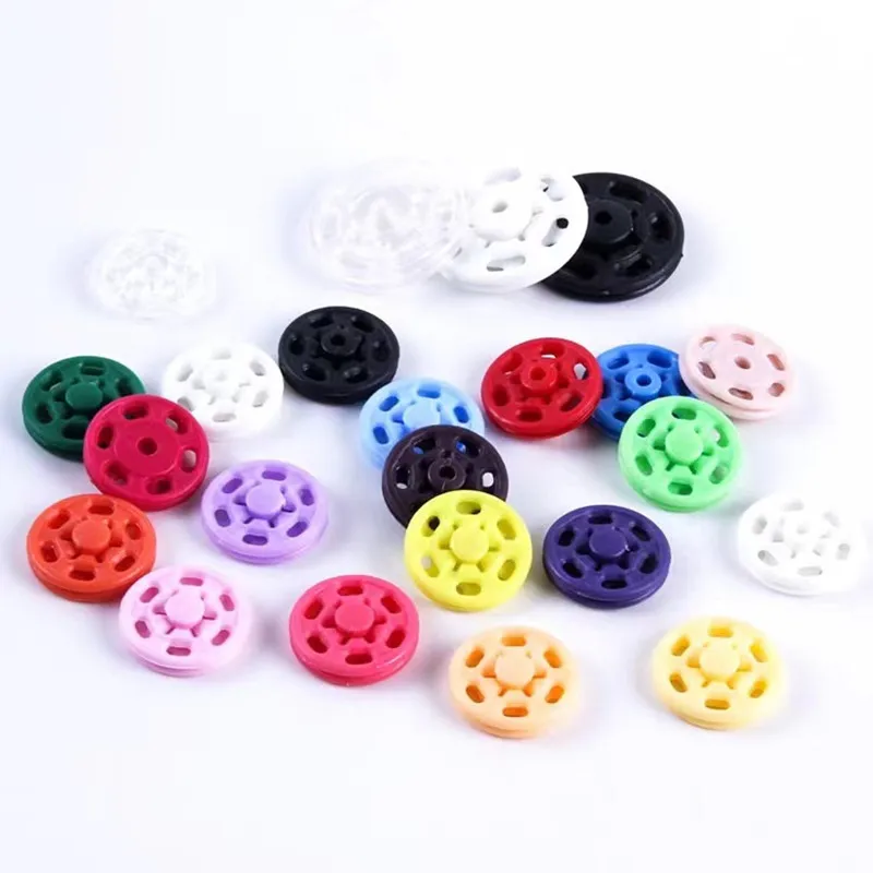 20pcs color 7-25mm  ABS plastic Snap Fasteners Press Button  Lady secret snap-proof snaps Kids shirt button  sewing accessory