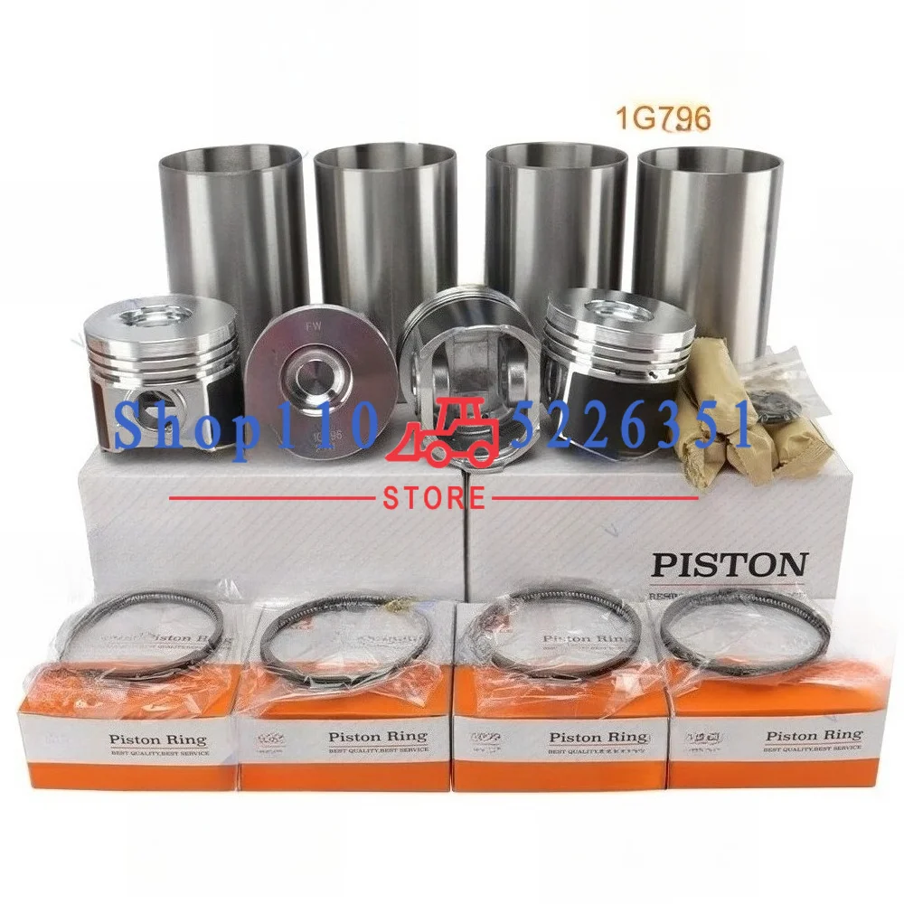 For Kubota V2403 V2203 Overhaul Rebuild Kit Piston Rings Cylinder Liner Full Gasket Set Main Bearing Engine Parts 1G861 1G796