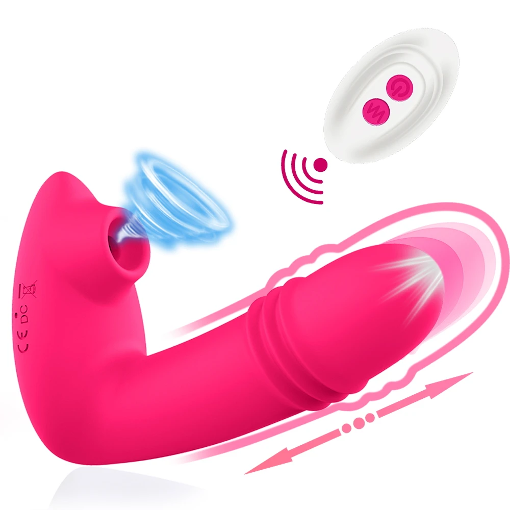 Sucking Vibrators For Women Wireless Remote Control Telescopic Vibrating Dildo Vagina Clitoris Stimulator Sex Toys For Women