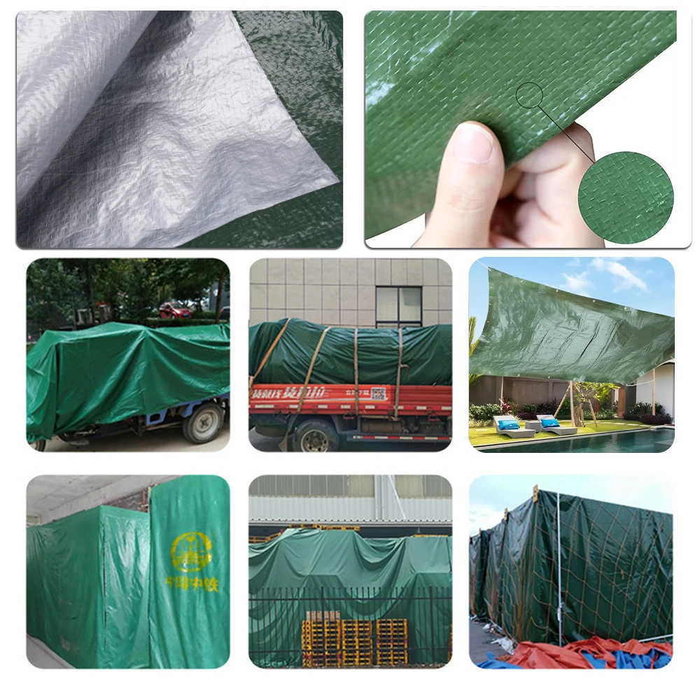 Large plastic rainproof tarpaulin 2mx2m/3m/4m durable and lightweight outdoor sunscreen tarpaulin cover outdoor multi-purpose