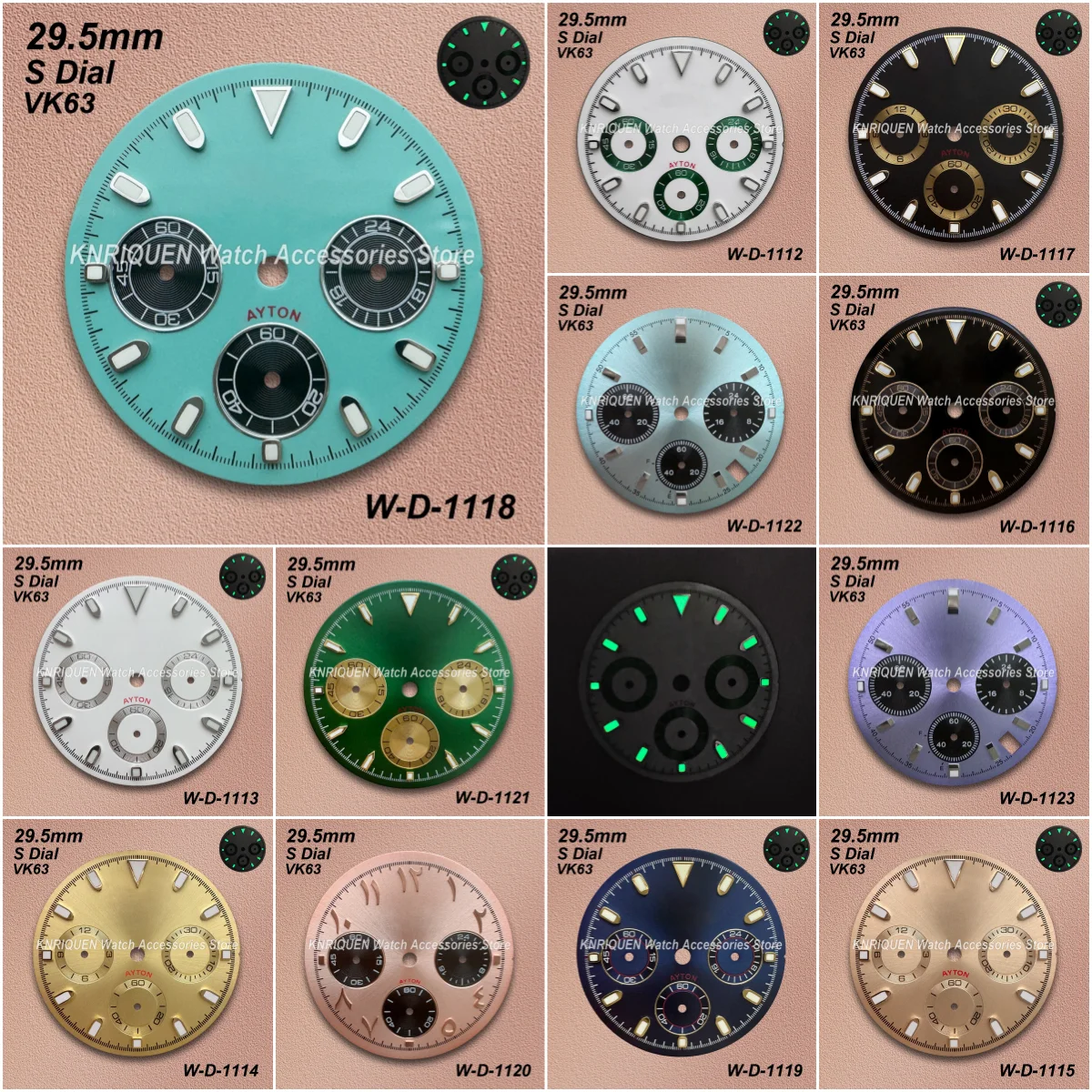 Exhibition Caseback - 29.5mm 팬더 DTN S 다이얼 VK63