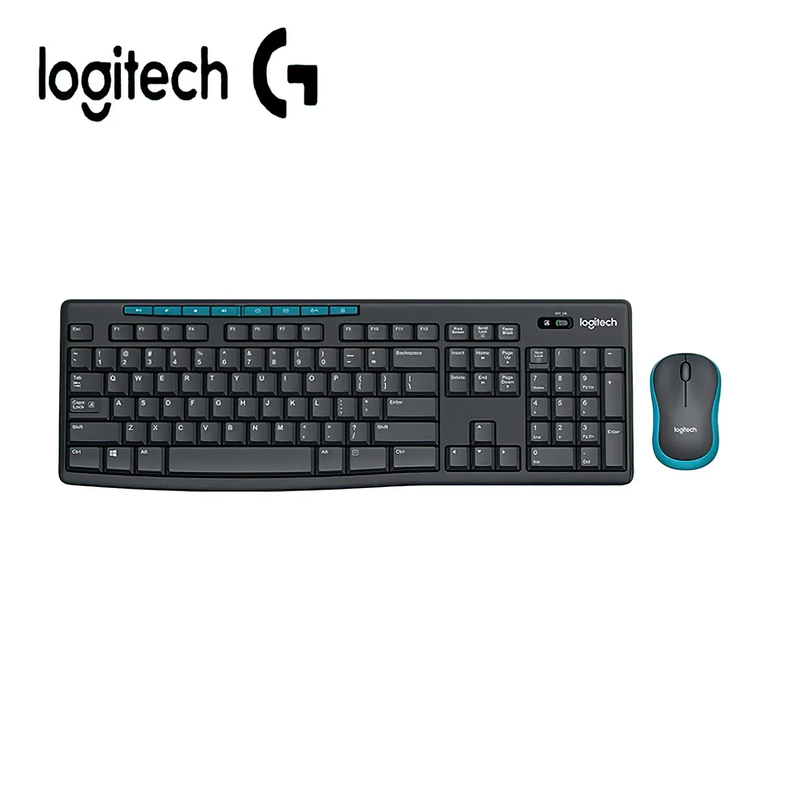 Logitech MK270/MK275 Wireless Keyboard and Mouse Combo - 2.4GHz USB Plug-and-Play, for PC, Laptop, Desktop, Home & Office