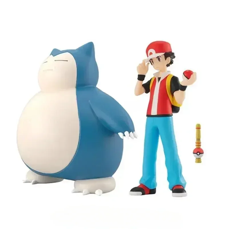 Bandai Original Scale World POKEMON Kanto Region RED Snorlax  Anime Figures Toys for Kids Gift Collectible Model Ornaments
