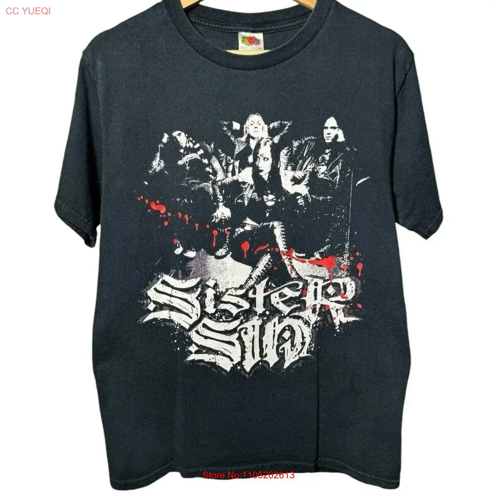 

Футболка VTG Sister Sin Now And Forever 2008 M Band Black On Parole Metal, винтажная стираная дизайнерская одежда, мягкая