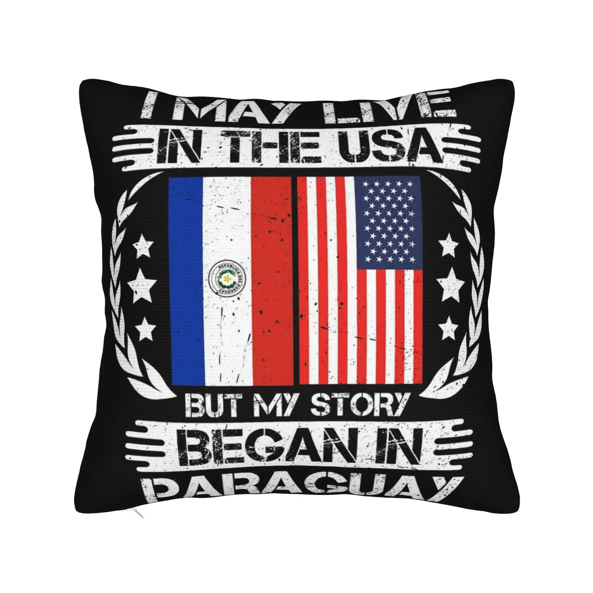 Paraguay Flag Pillowcases Merch Printed Cushion Cover Decorative  Pillow Case Cover Home Multi-Size