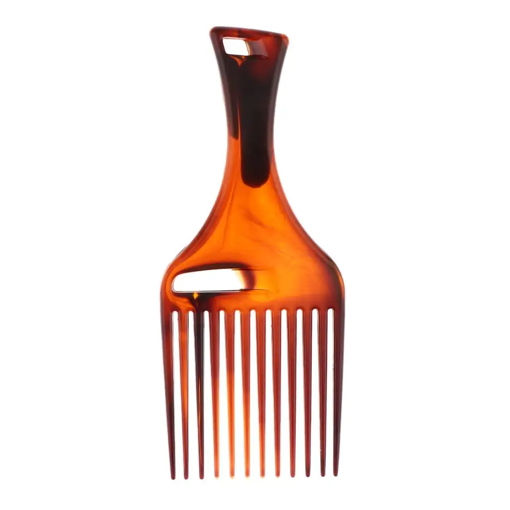 Afro Lift Comb Amber Detangling Styling Brush Wide Spaced Teeth Hairdressing Accessory for Barber Shop