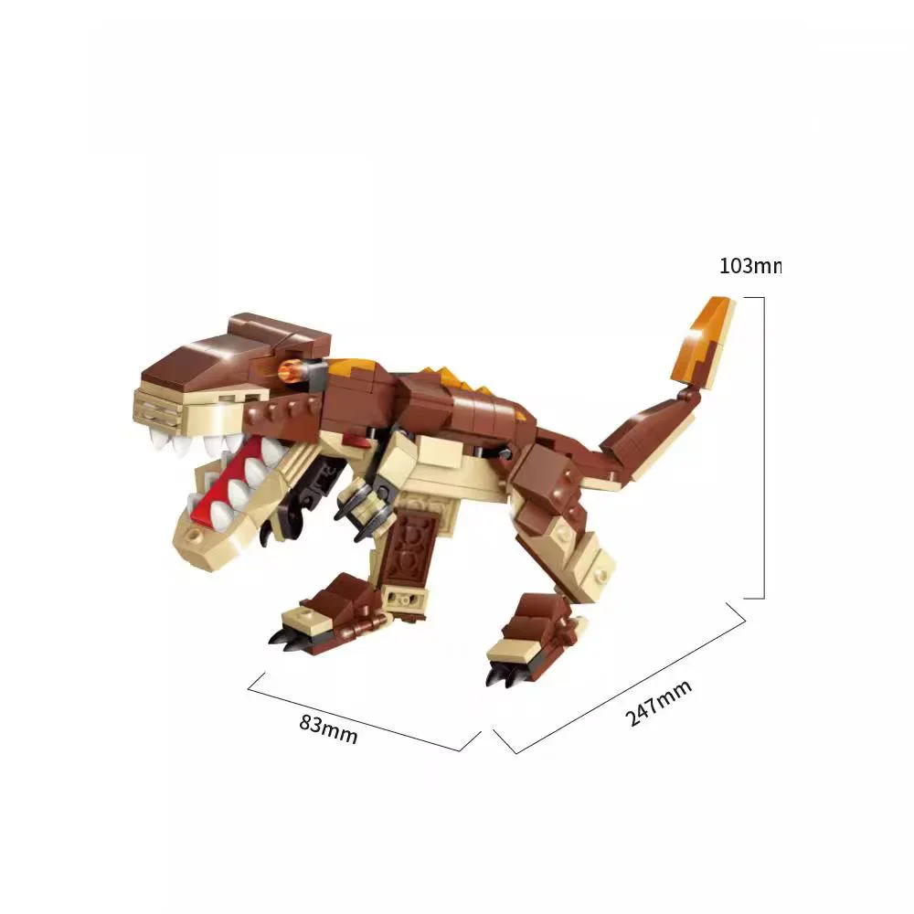 4 ''/10 cm Dieren Figuren 8 in 1 Dinosaurus Figuur Model Bouwstenen Kits Speelgoed voor Kinderen Kan worden Gecombineerd Dier Kids Geschenken