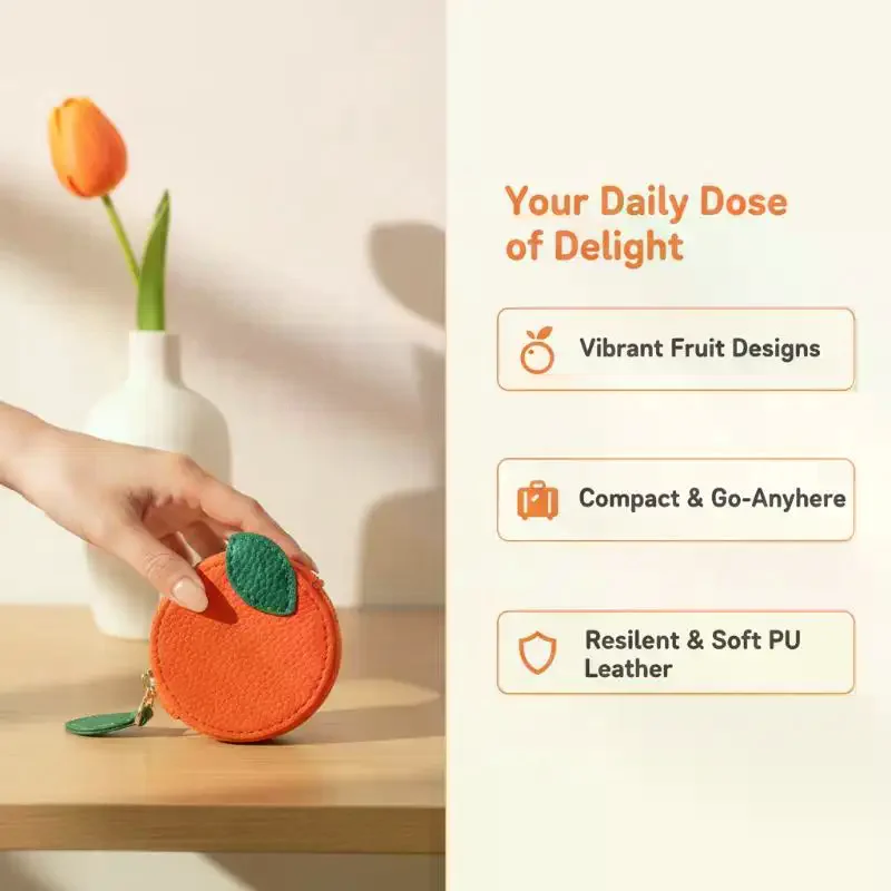 Blueberry Fruit Charm Coin Purse Cute PU Leather Pendant Keychain Earphone Bag Mini Storage Bag