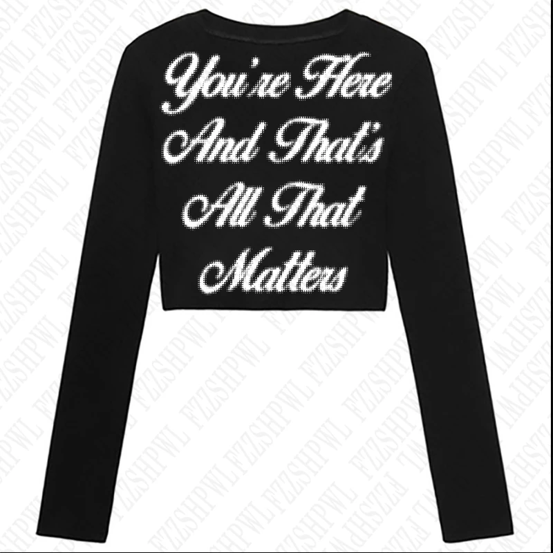 Gothic letter print long sleeve tops casual grunge punk Y2K top emo girl harajuku rock aesthetic silm yabi fashion women t-shirt