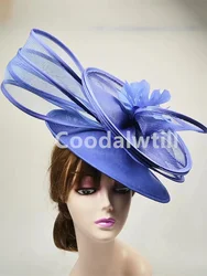 Formal Dress Feather Fascinator Hats Headpiece Women Wedding Cocktail Headpiece Church Derby Millinery Cap With Hair Clip Bride
