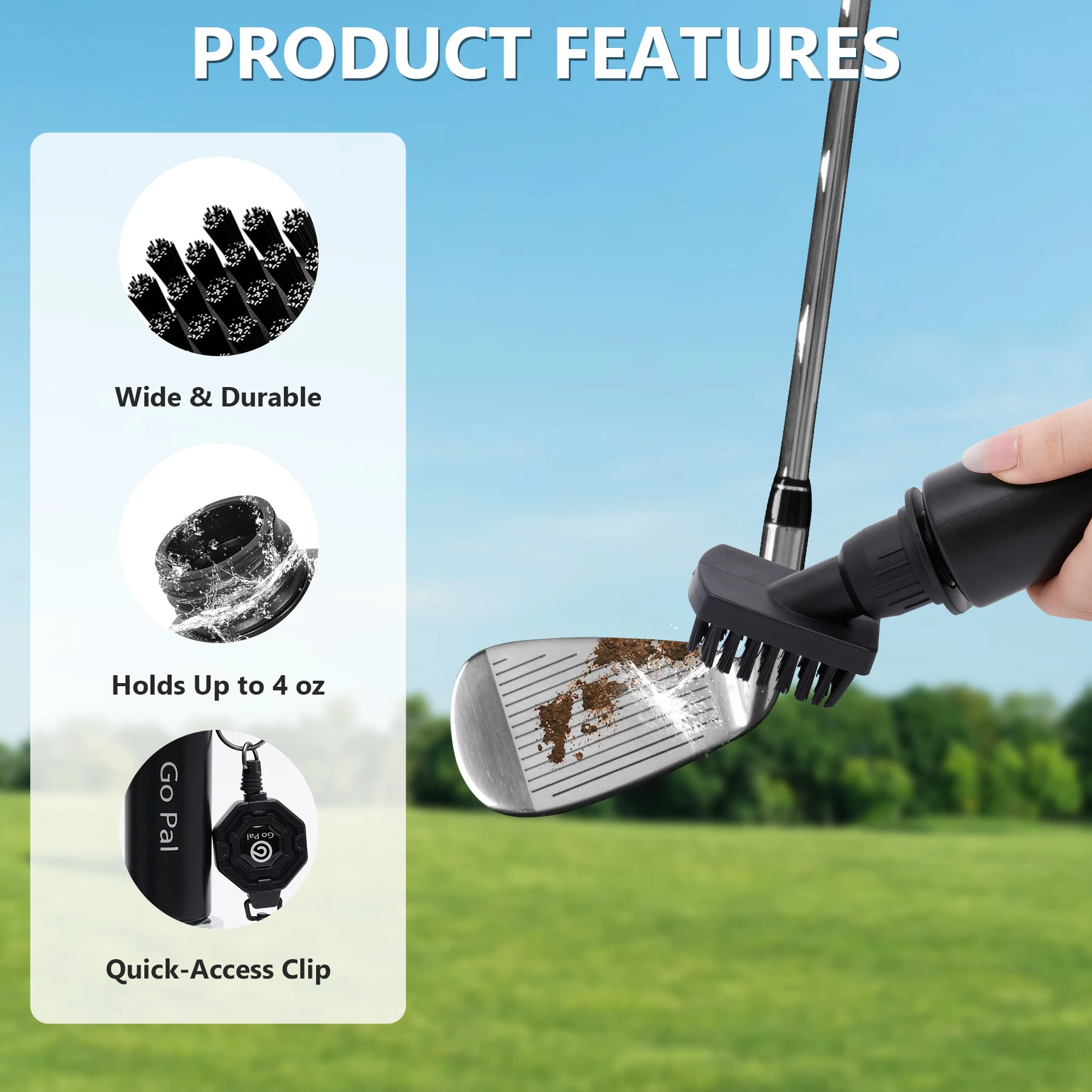 휴대용 골프 클럽 그루브 브러쉬, 푸시 타입 물병 물  - Golf Equipment To Improve Your Game 리뷰 및 가격