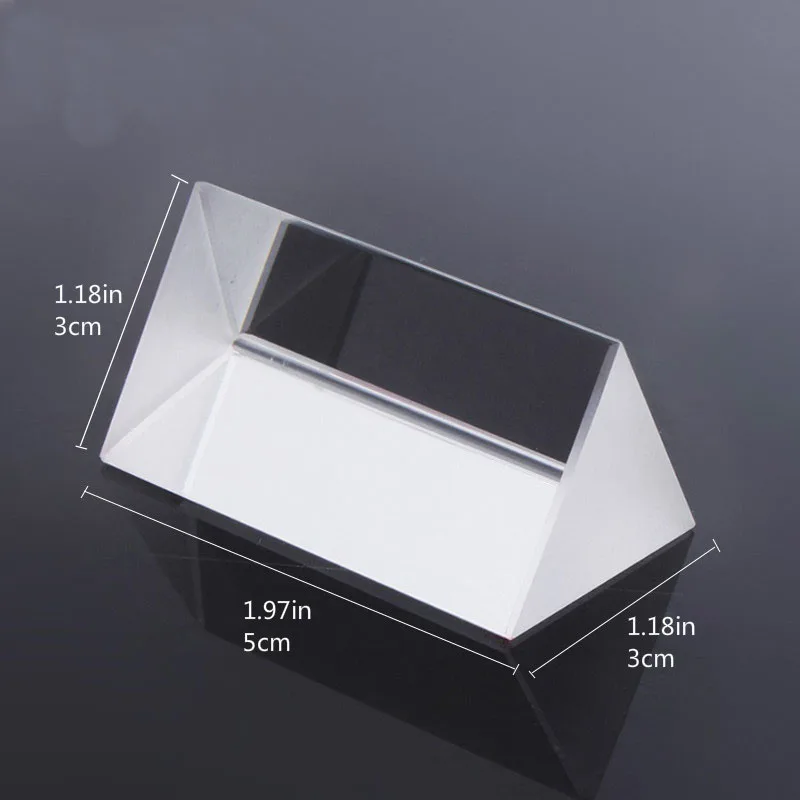 SEIWEI 1 pièce en verre optique K9 en cristal triangulaire Prisme triple clair pour les effets de photographie, enseignement de la physique et spectre de lumière Kit d'optique (150 mm SEIWEI 1 pièce en verre optique K9 en cristal triangulaire Prisme triple clair pour les effets de photographie, enseignement de la physique et spectre de lumière Kit d'optique (150 mm