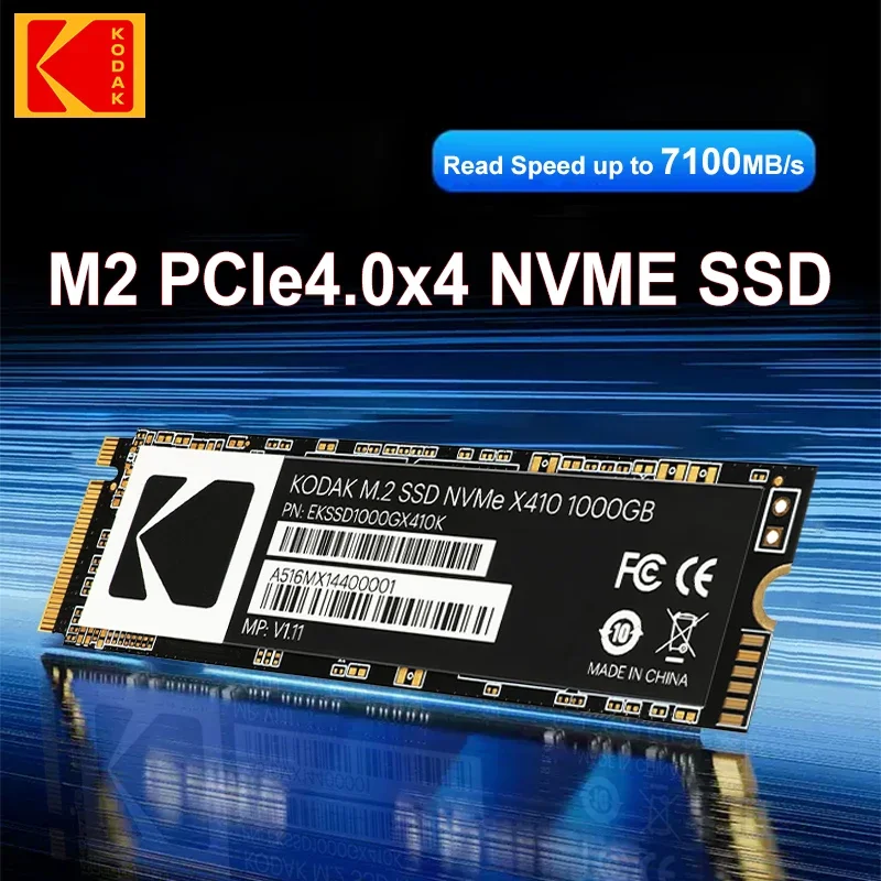 

KODAK Original M.2 2280 PCIe 4.0 SSD NVME M2 2TB 1TB Hard Drive Disk 4TB Internal Solid State 7000MB/s Hard Disk for PS5/Desktop