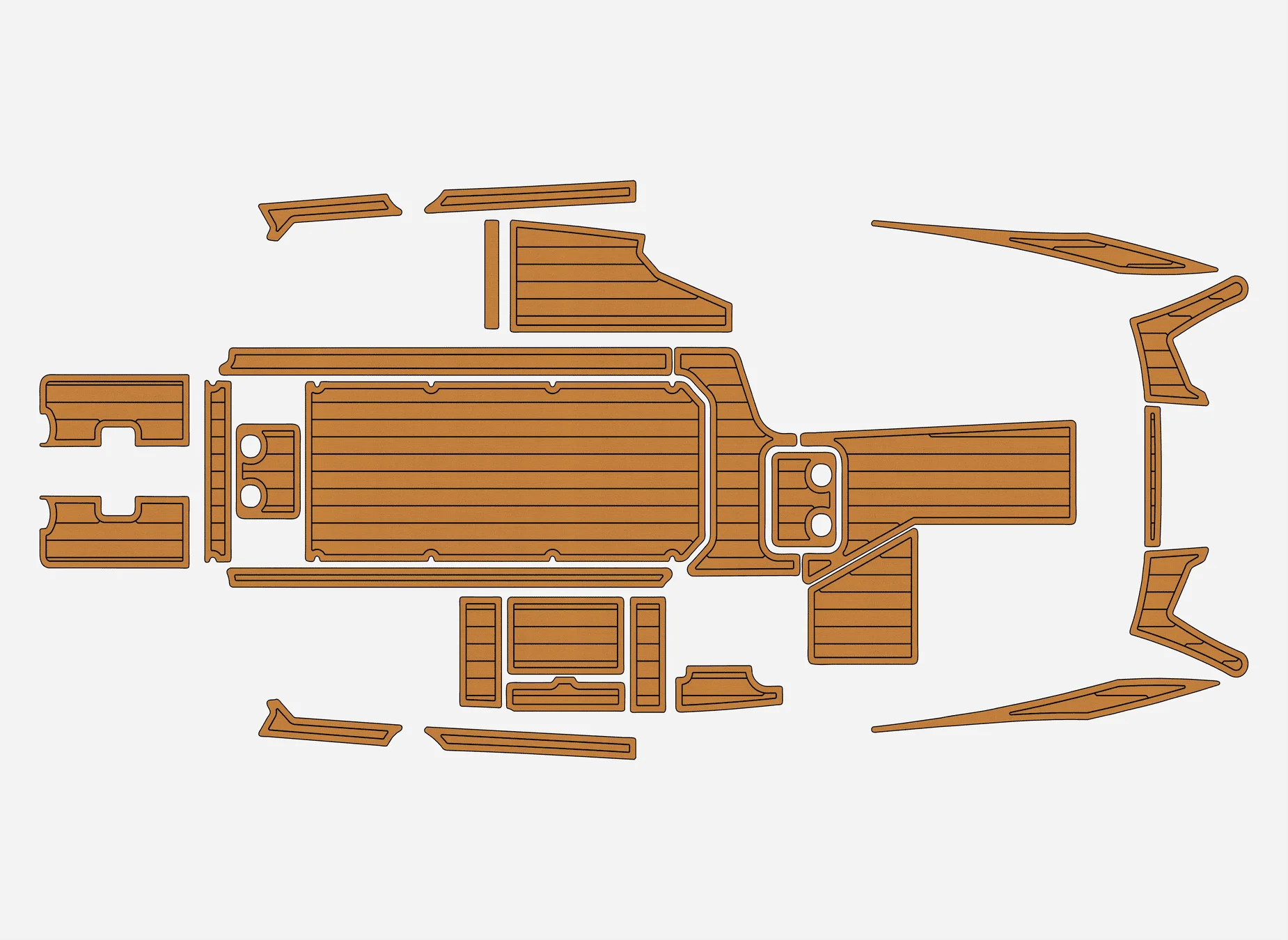 

Нескользящий коврик из морского искусственного тикового EVA - 2019 Malibu 24 MXZ, самоклеящаяся подкладка для палубы лодки 1/4 дюйма (6 мм) для кабины и палубы