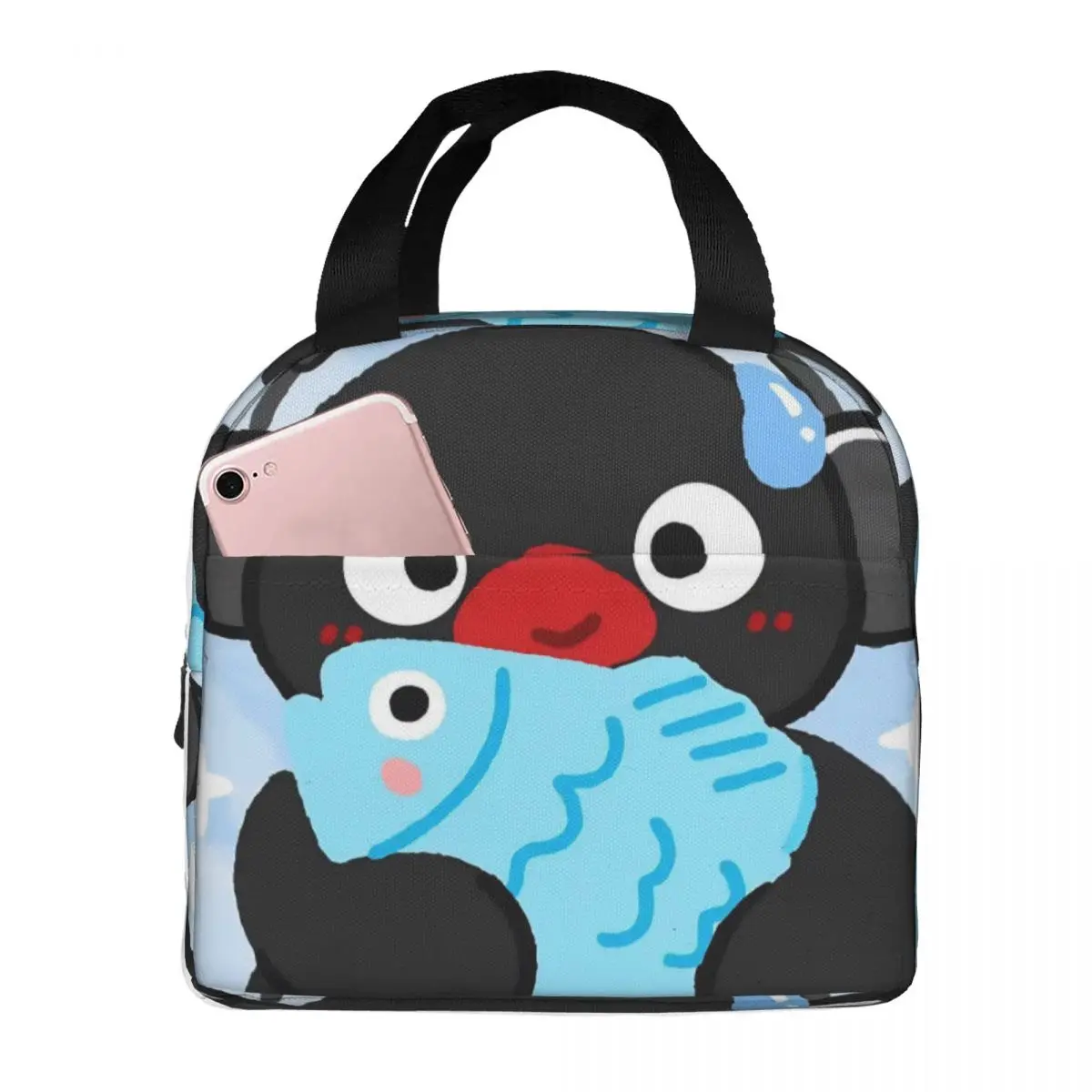 Noot Pingu معزول حقيبة الغداء قدرة عالية البطريق الموسيقى الغداء الحاويات حقيبة للحفاظ على البرودة حمل علب الاغذية كلية نزهة فتاة صبي