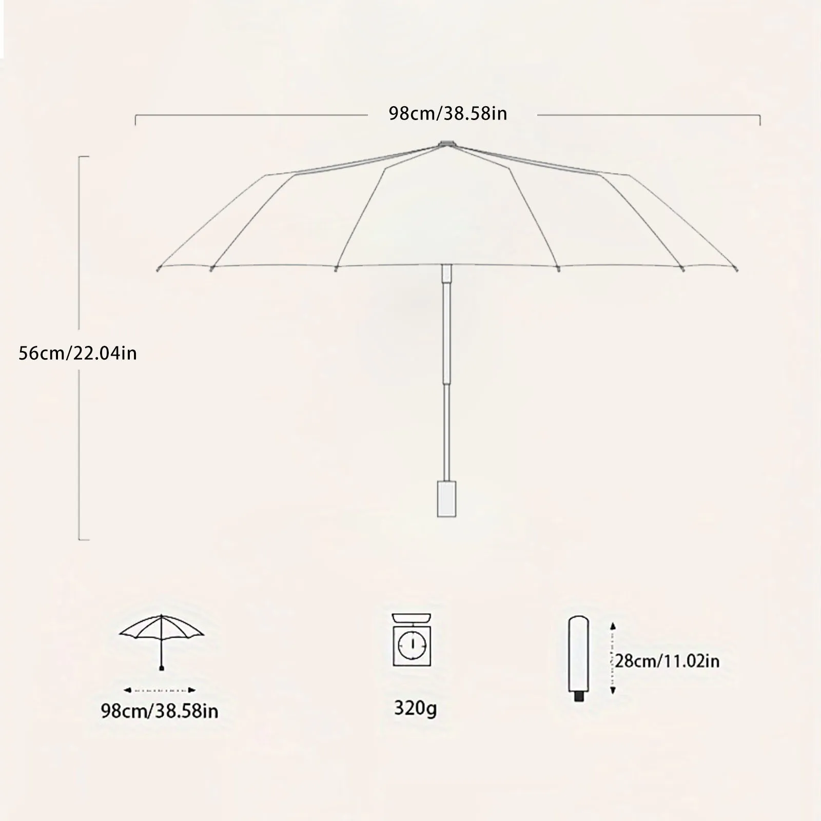 8 Ribs Travel Rain Sun Umbrellas Windproof Multi-color Travel Umbrella Automatic Open And Close image 2