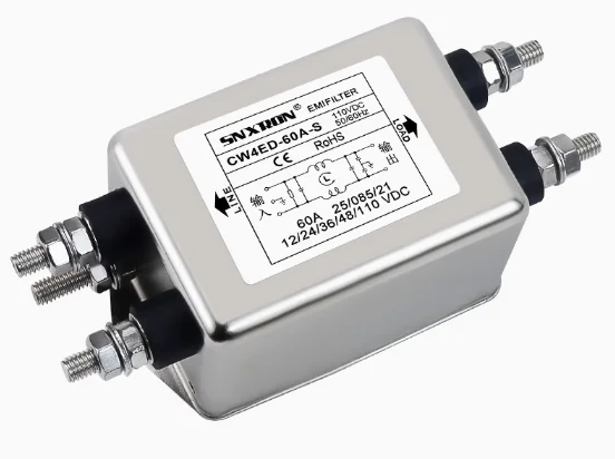 

CW4ED-60A-S EMI filter DC DC12V24V48100V30A40A50A single and double section power supply purification terminal card rail type