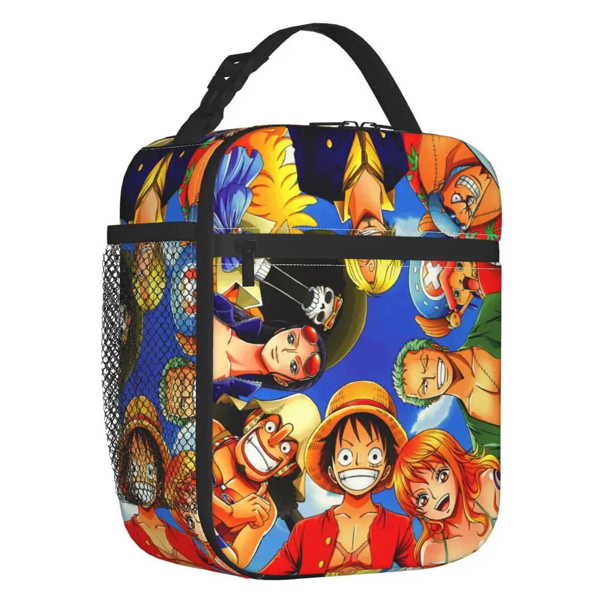 Custom One Pieces Monkey Luffy wiederverwendbare Lunchbox für Damen, multifunktionale Thermo-Kühltasche, isolierte Lunchtasche für Schüler