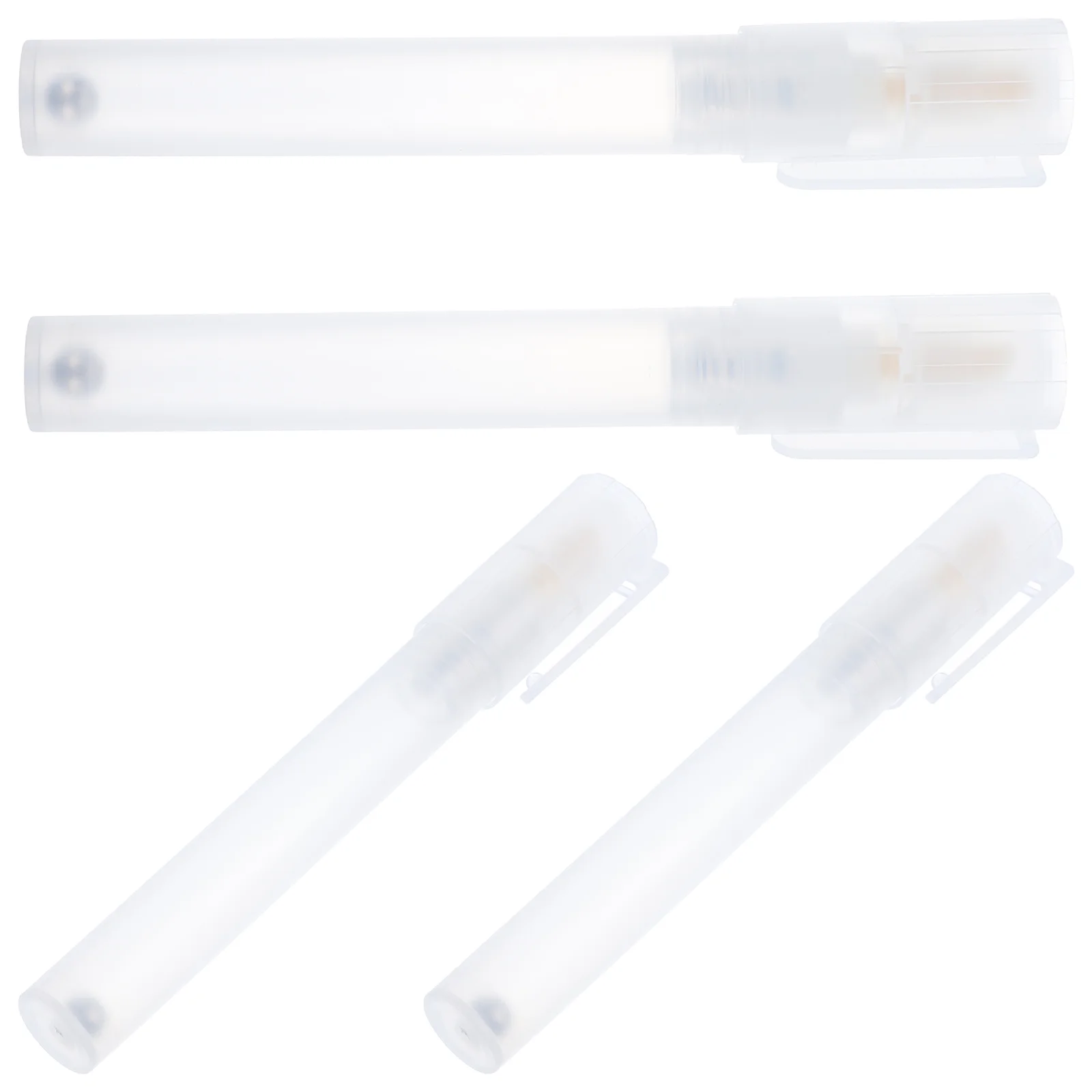 

4 Pcs Refillable Paint Pen Markers White Universal Pp Steel Ball Empty Student