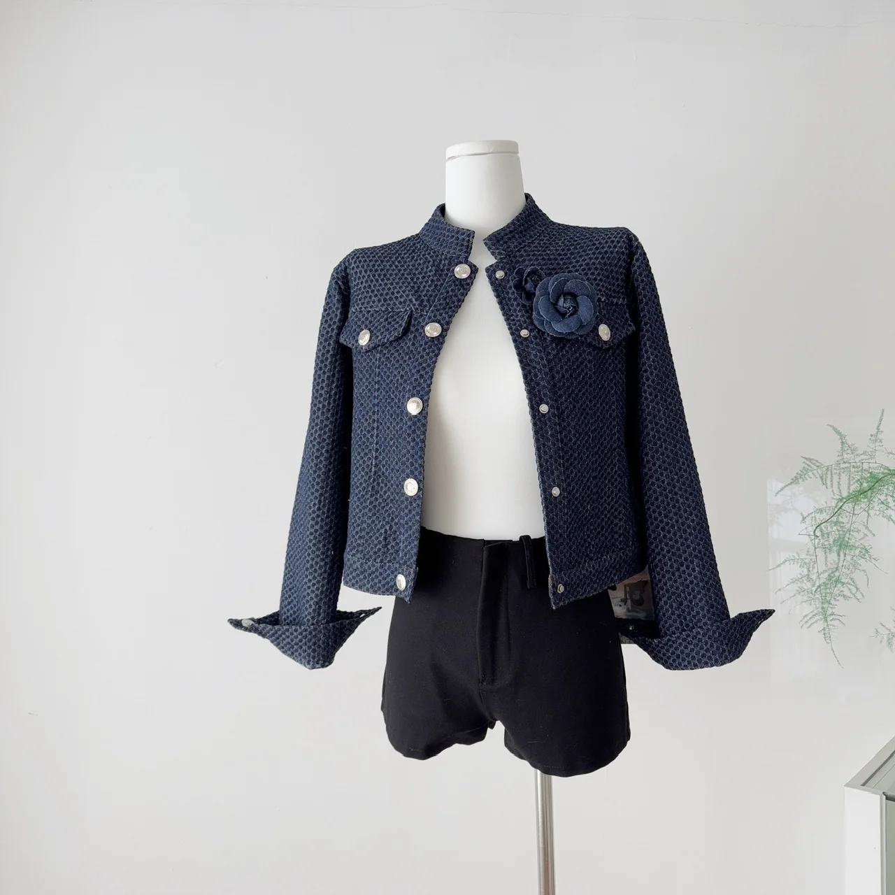 

Blue Denim Women's Autumn High-Quality Short Jacket Casual Female Slim Coats