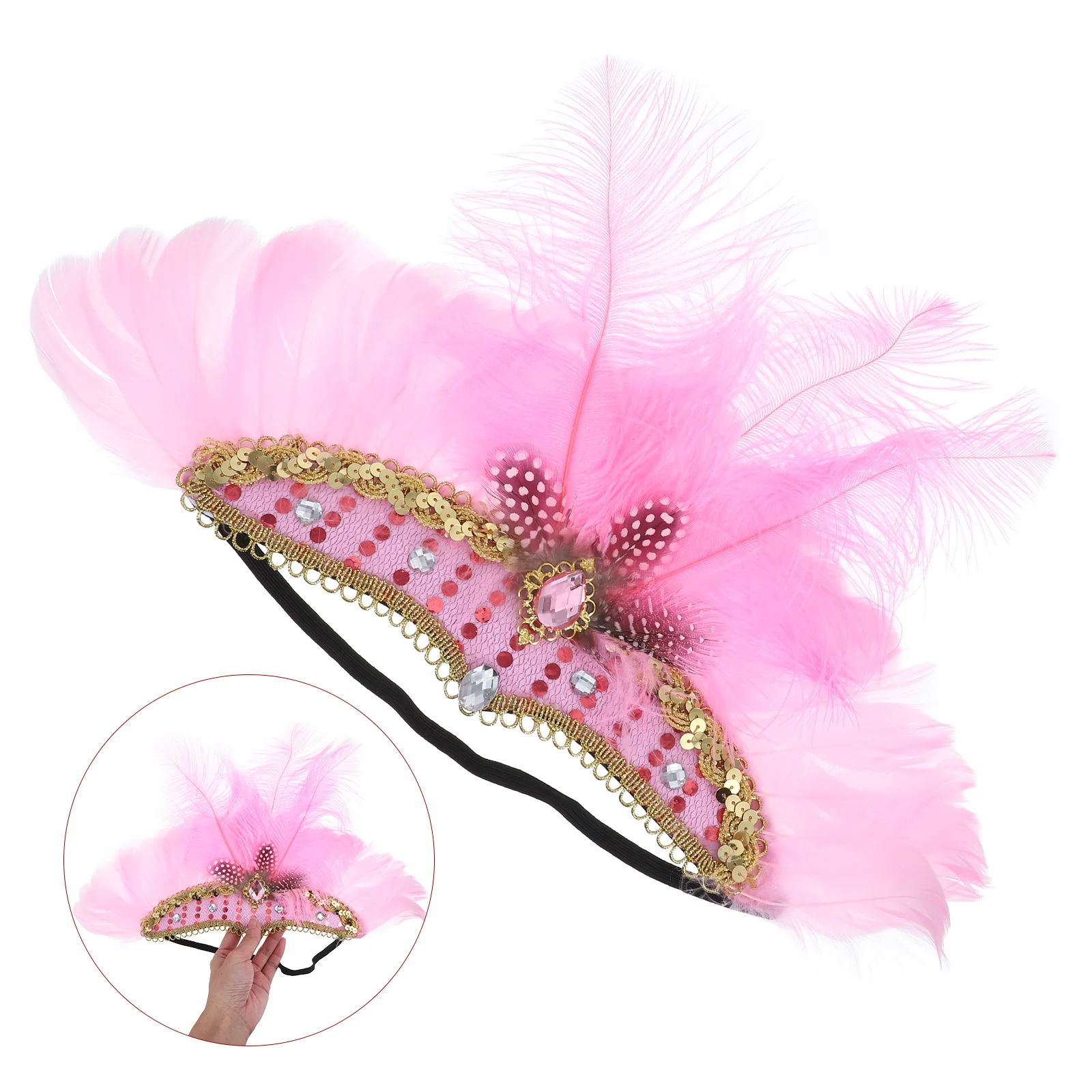 

Unique Bright Headdress Fashion Masquerade Party Carnival Costume Cosplay Wedding Stage Hair Band Prop For Women Men