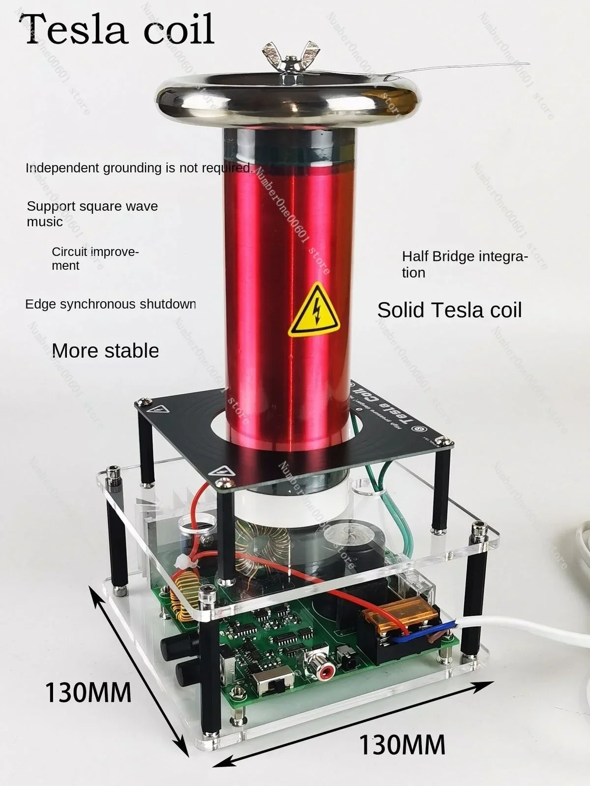 Latest Tesla Coil Desktop-level Integrated Solid-state Music Tesla Coil 110~220v Artificial Lightning