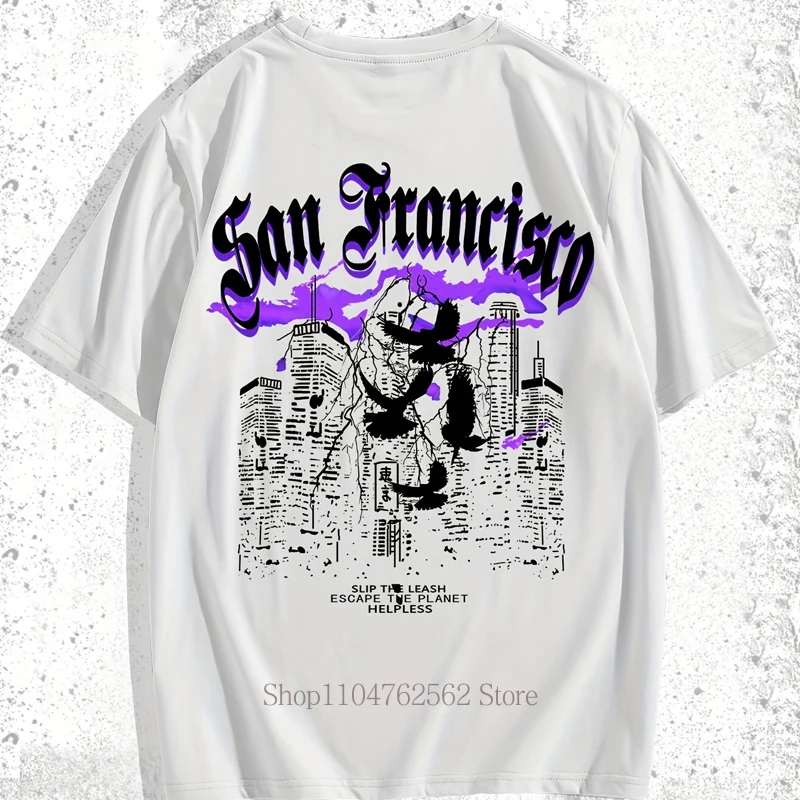 San Francisco Graphic T-shirts for Women Men Summer Casual Fashion Funny High Street Hip Hop Tops Crew Neck Short Sleeve Tees
